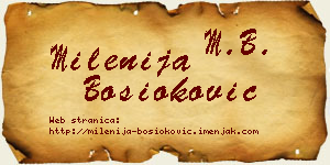Milenija Bosioković vizit kartica